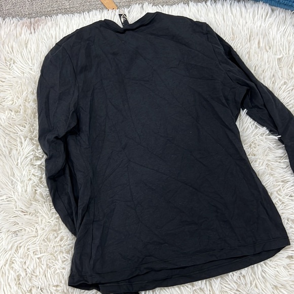 NWT SKIMS Cotton Jersey Ling Sleeved T-shirt - Soot - Picture 4 of 5
